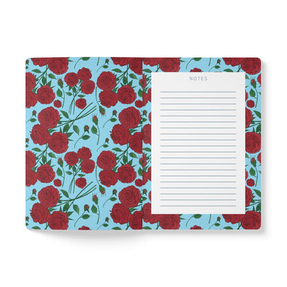 Paper products Rose Flower Journal - June Birth flower - Personalizable Softcover Journal