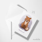 Paper products Thank You Fox Card