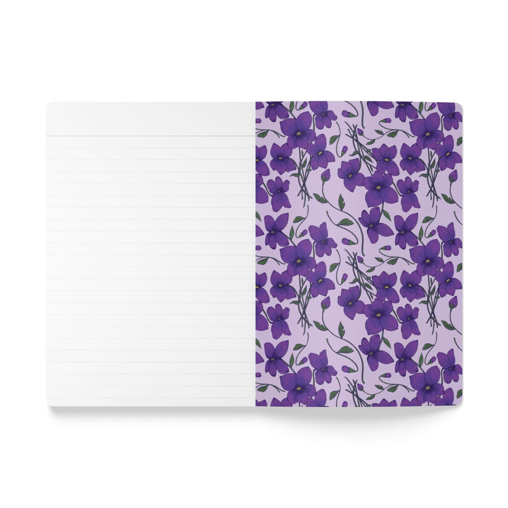 Paper products Violet Flower Journal - February Birth flower - Personalizable Softcover Journal