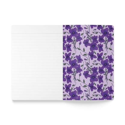 Paper products Violet Flower Journal - February Birth flower - Personalizable Softcover Journal