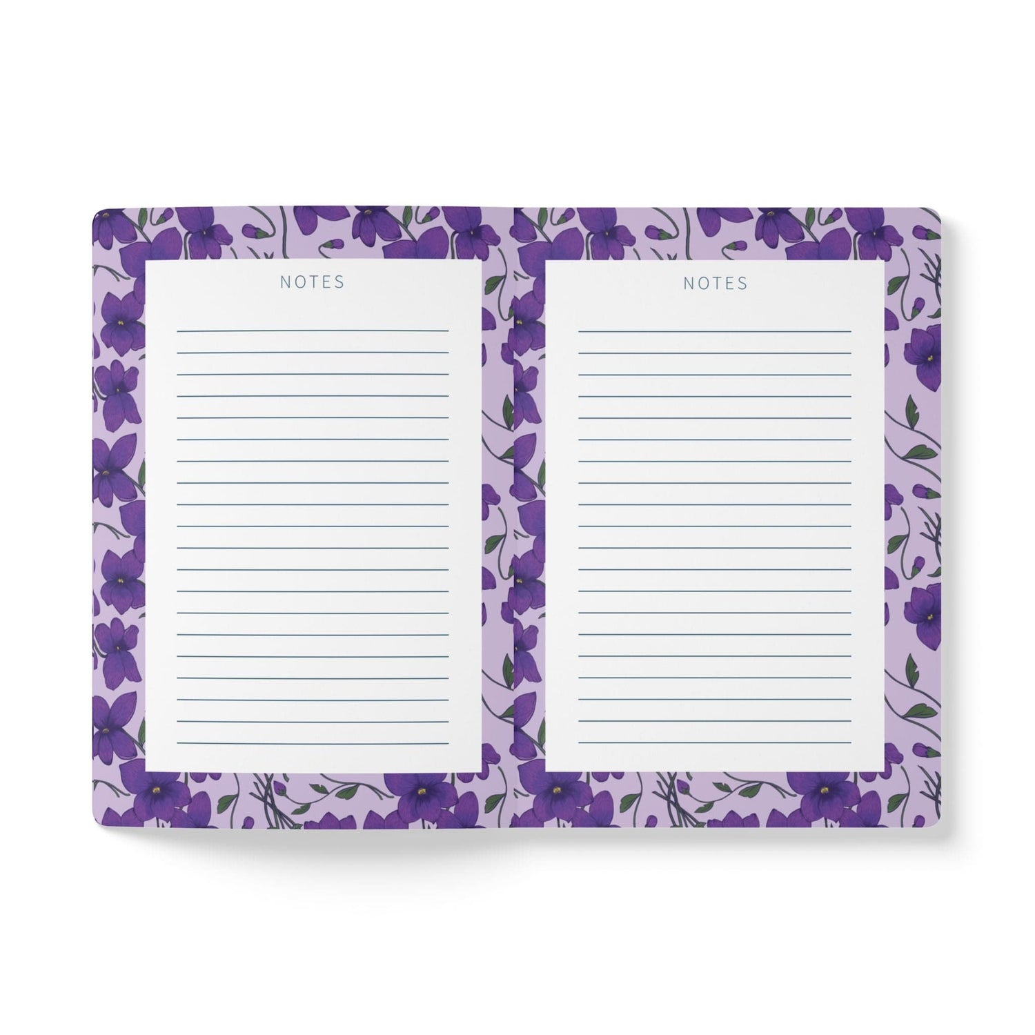 Paper products Violet Flower Journal - February Birth flower - Personalizable Softcover Journal