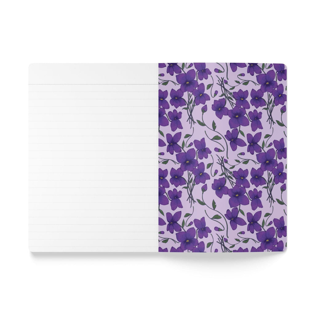 Paper products Violet Flower Journal - February Birth flower - Personalizable Softcover Journal