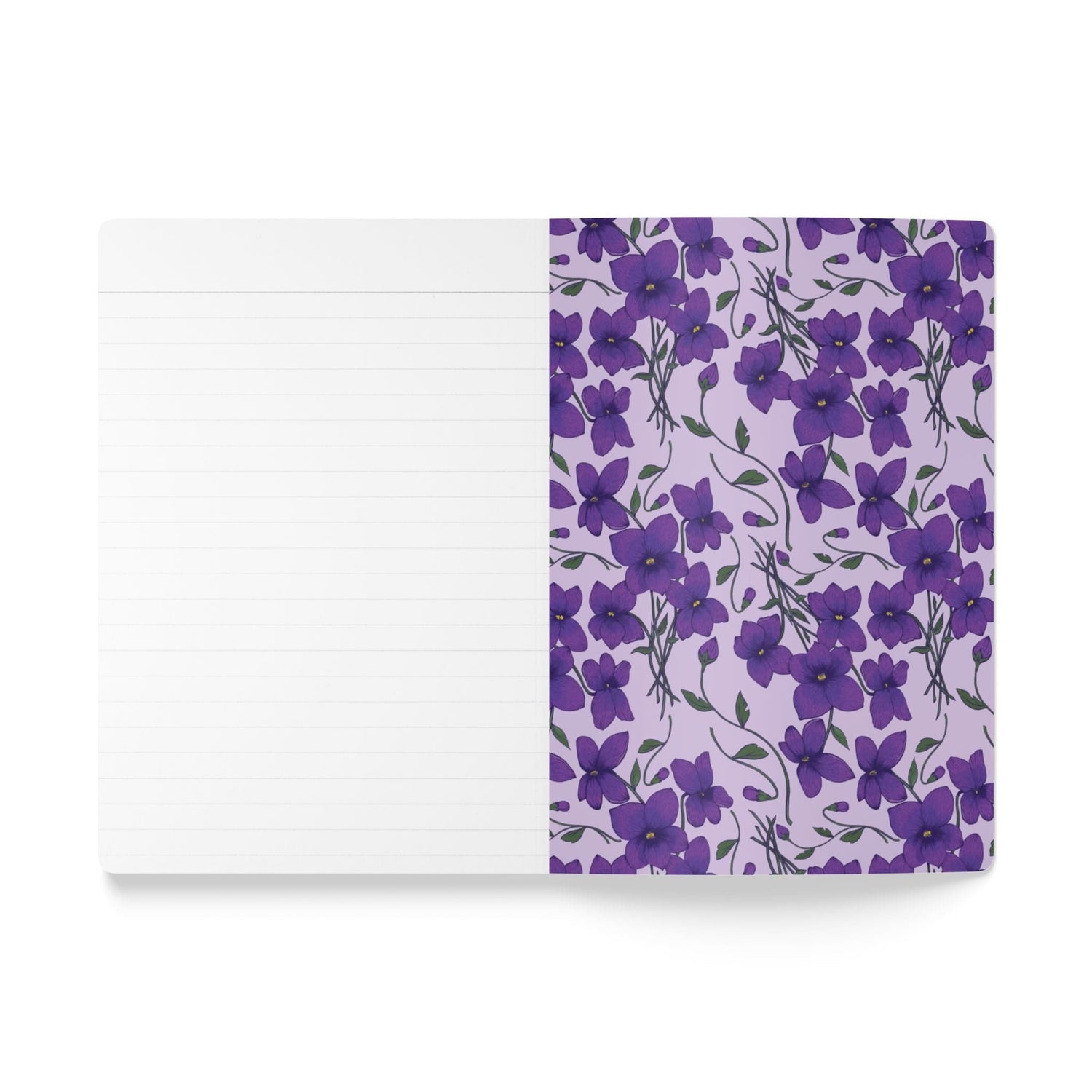Paper products Violet Flower Journal - February Birth flower - Personalizable Softcover Journal