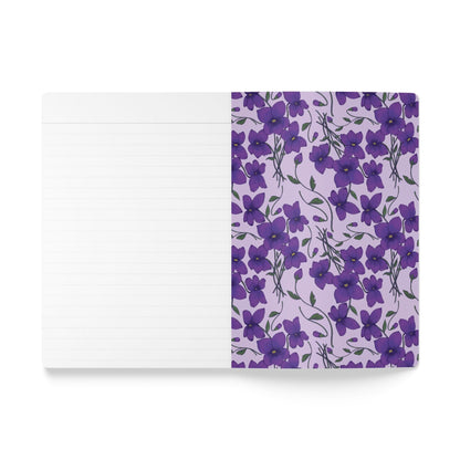 Paper products Violet Flower Journal - February Birth flower - Personalizable Softcover Journal