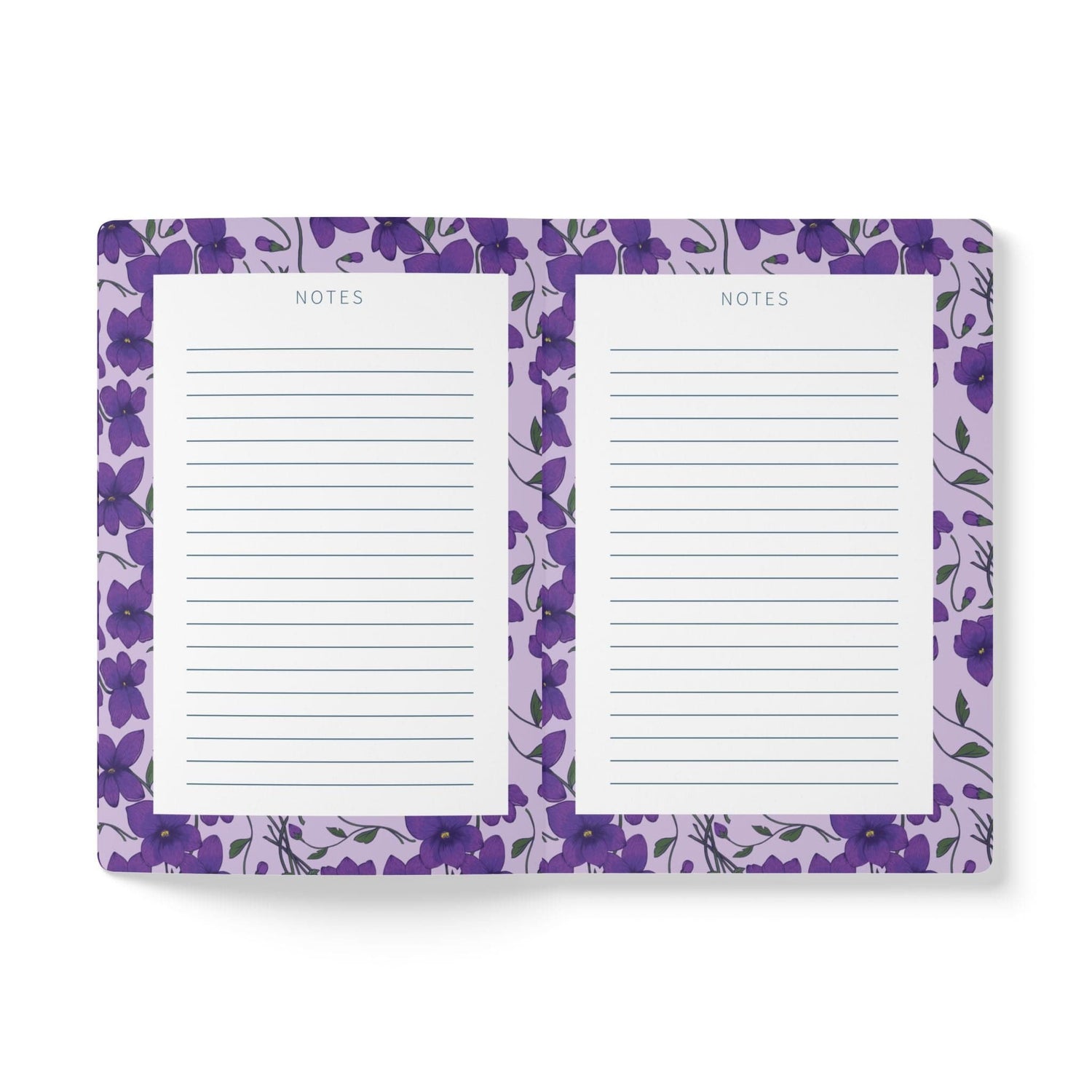 Paper products Violet Flower Journal - February Birth flower - Personalizable Softcover Journal