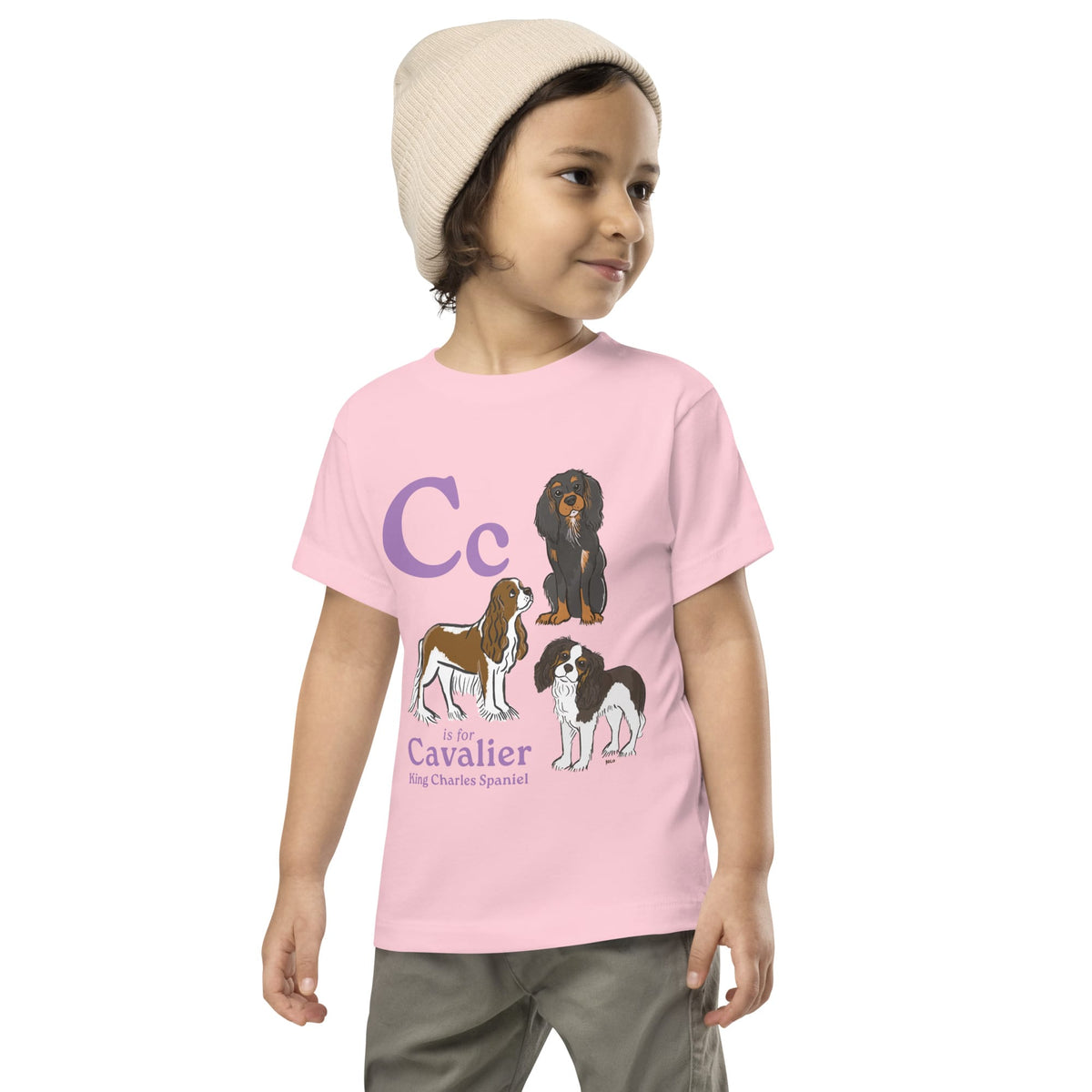 Pink / 2T C is for Cavalier Toddler Tee