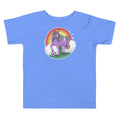 T-SHIRT Heather Columbia Blue / 2T Soccer Unicorn Toddler Short Sleeve Tee