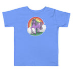 T-SHIRT Heather Columbia Blue / 2T Soccer Unicorn Toddler Short Sleeve Tee